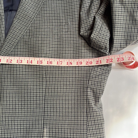 Men’s Blazer Size 44 Banana Republic Checked 100% Cotton Plaid NWT - Picture 16 of 17